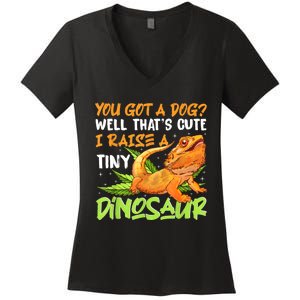 Funny Bearded Dragon Pet Reptile Lizard Lover Women's V-Neck T-Shirt