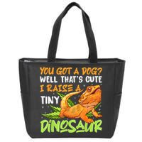 Funny Bearded Dragon Pet Reptile Lizard Lover Zip Tote Bag