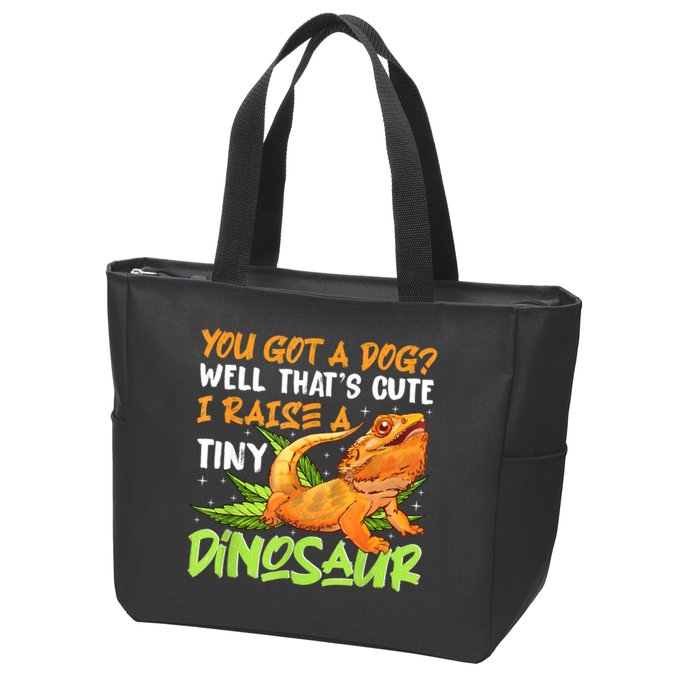 Funny Bearded Dragon Pet Reptile Lizard Lover Zip Tote Bag