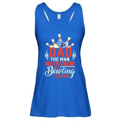 Funny Bowling Dad The Myth The Bowling Legend Meaningful Gift Ladies Essential Flowy Tank