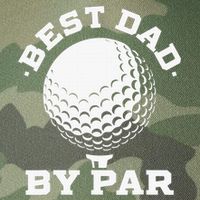 Funny Best Dad by Par Golf Player Father's Day Legacy Tie Dye Trucker Hat