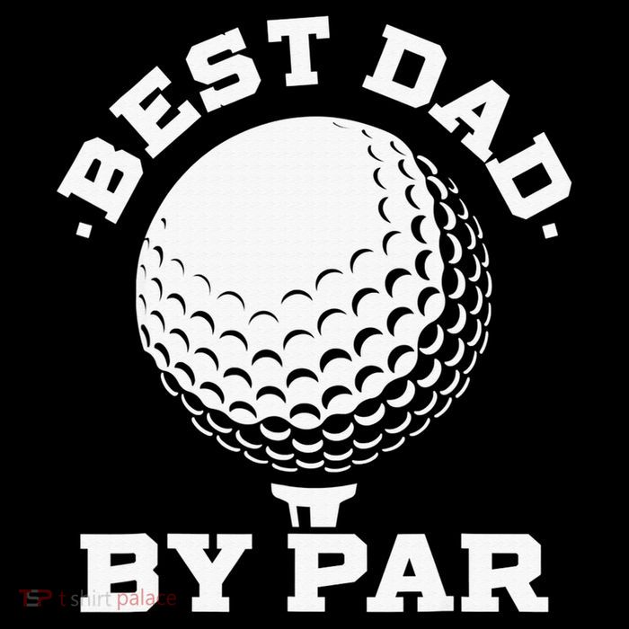 Funny Best Dad by Par Golf Player Father's Day Drawstring Bag