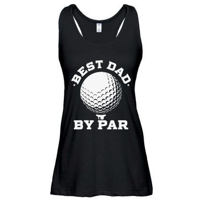 Funny Best Dad by Par Golf Player Father's Day Ladies Essential Flowy Tank