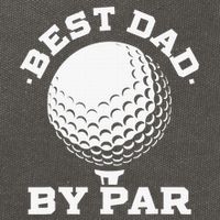 Funny Best Dad by Par Golf Player Father's Day Cotton Canvas Backpack