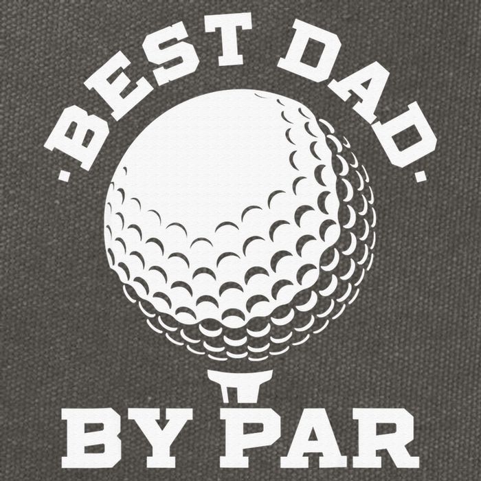 Funny Best Dad by Par Golf Player Father's Day Cotton Canvas Backpack