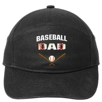 funny Baseball Dad Best gift idea for fathers tee 7-Panel Snapback Hat