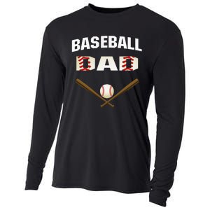 funny Baseball Dad Best gift idea for fathers tee Cooling Performance Long Sleeve Crew