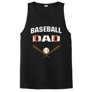 funny Baseball Dad Best gift idea for fathers tee PosiCharge Competitor Tank