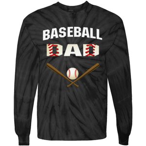 funny Baseball Dad Best gift idea for fathers tee Tie-Dye Long Sleeve Shirt