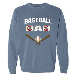 funny Baseball Dad Best gift idea for fathers tee Garment-Dyed Sweatshirt