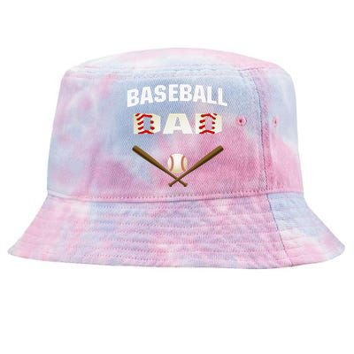 funny Baseball Dad Best gift idea for fathers tee Tie-Dyed Bucket Hat