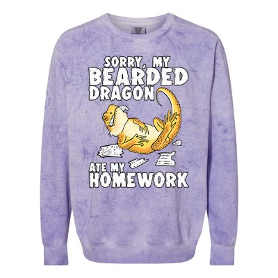 Funny Bearded Dragon Lizard Lover Bearded Dragon  Colorblast Crewneck Sweatshirt