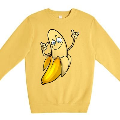 Funny Banana Designs For Men Women Fruit Lover Farming Food Premium Crewneck Sweatshirt