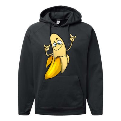 Funny Banana Designs For Men Women Fruit Lover Farming Food Performance Fleece Hoodie