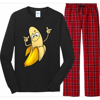 Funny Banana Designs For Men Women Fruit Lover Farming Food Long Sleeve Pajama Set