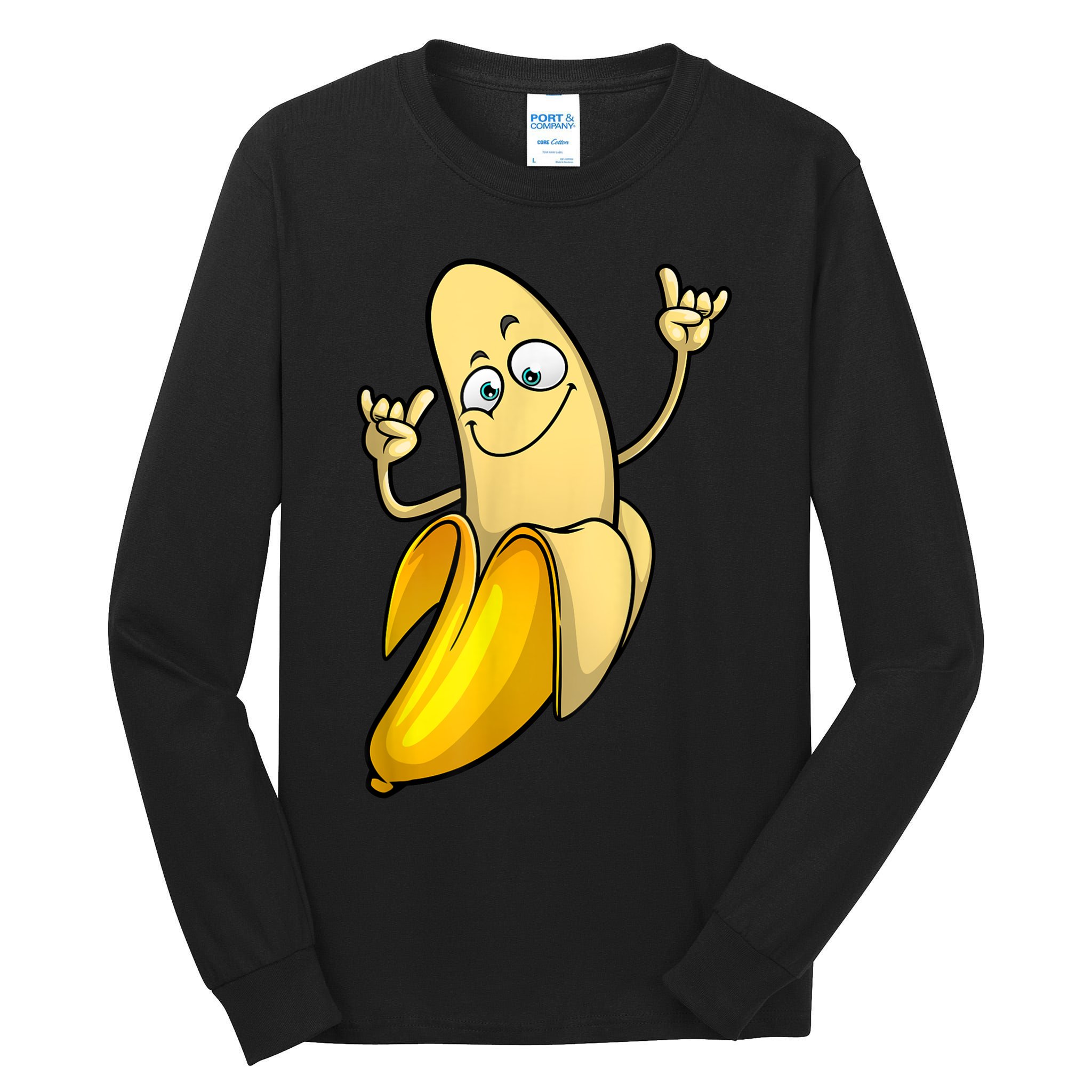 Funny Banana Designs For Men Women Fruit Lover Farming Food Tall Long Sleeve T-Shirt