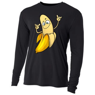 Funny Banana Designs For Men Women Fruit Lover Farming Food Cooling Performance Long Sleeve Crew