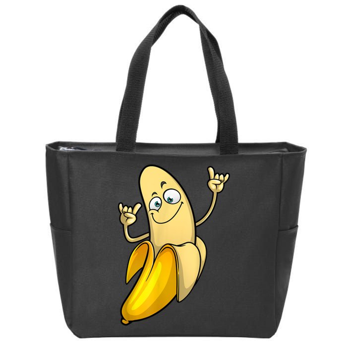 Funny Banana Designs For Men Women Fruit Lover Farming Food Zip Tote Bag