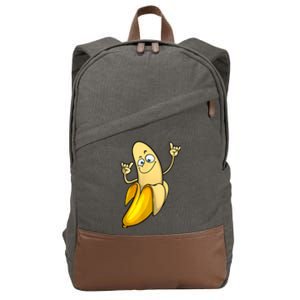 Funny Banana Designs For Men Women Fruit Lover Farming Food Cotton Canvas Backpack