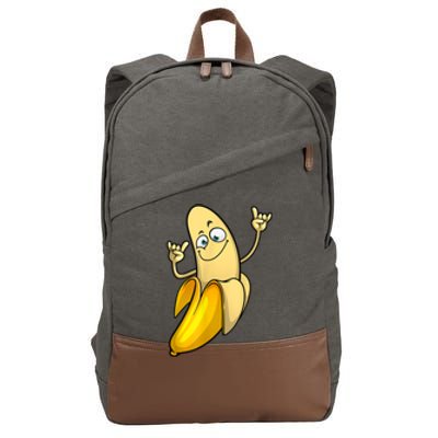 Funny Banana Designs For Men Women Fruit Lover Farming Food Cotton Canvas Backpack