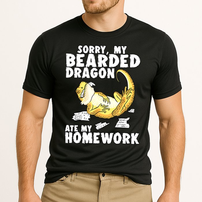 Funny Bearded Dragon Reptile Funny Lizard Bearded Dragon Cooling Performance Crew T-Shirt
