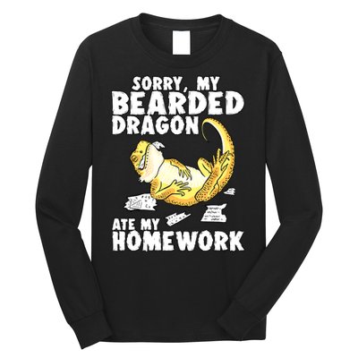 Funny Bearded Dragon Reptile Funny Lizard Bearded Dragon Long Sleeve Shirt