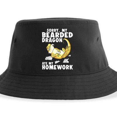 Funny Bearded Dragon Reptile Funny Lizard Bearded Dragon Sustainable Bucket Hat