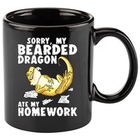 Funny Bearded Dragon Reptile Funny Lizard Bearded Dragon 11oz C Handle Ceramic Mug