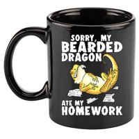 Funny Bearded Dragon Reptile Funny Lizard Bearded Dragon 11oz C Handle Ceramic Mug