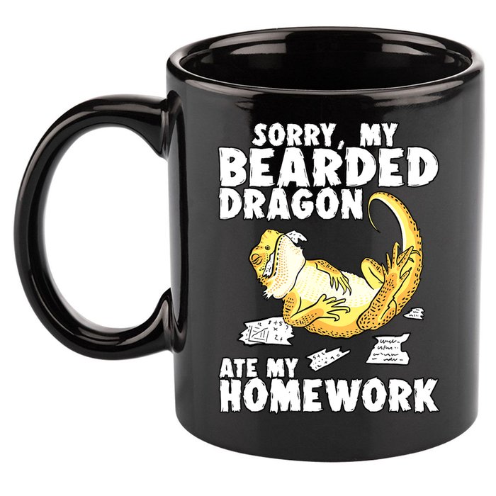 Funny Bearded Dragon Reptile Funny Lizard Bearded Dragon 11oz C Handle Ceramic Mug