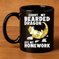Funny Bearded Dragon Reptile Funny Lizard Bearded Dragon 11oz C Handle Ceramic Mug