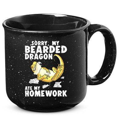 Funny Bearded Dragon Reptile Funny Lizard Bearded Dragon 15oz Campfire Ceramic Mug