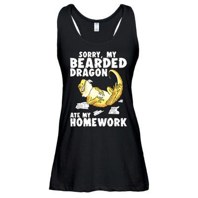 Funny Bearded Dragon Reptile Funny Lizard Bearded Dragon Ladies Essential Flowy Tank