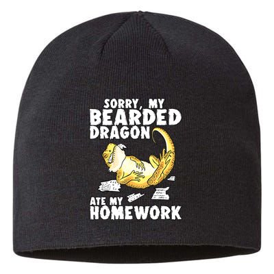 Funny Bearded Dragon Reptile Funny Lizard Bearded Dragon Sustainable Beanie