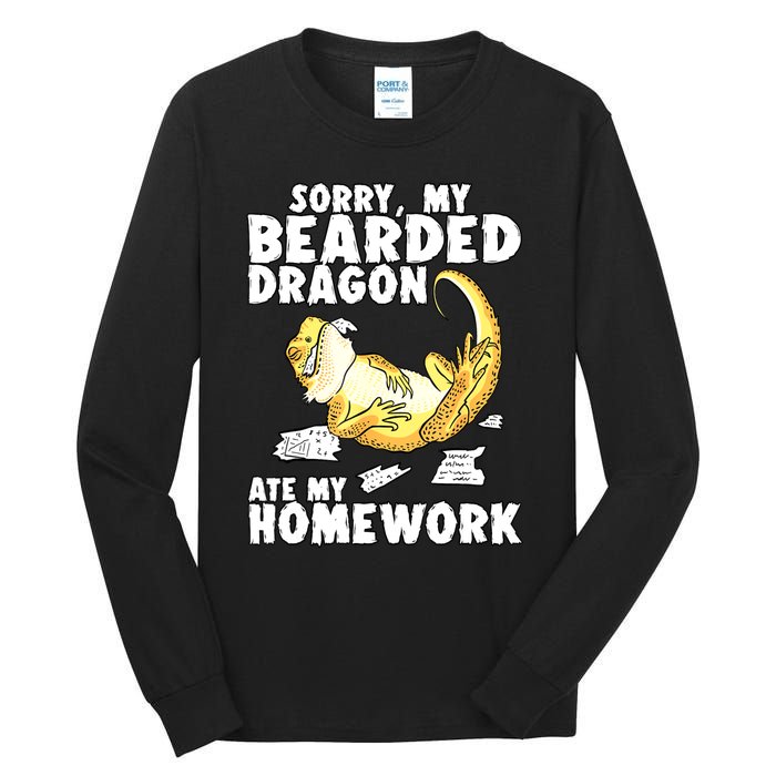 Funny Bearded Dragon Reptile Funny Lizard Bearded Dragon Tall Long Sleeve T-Shirt