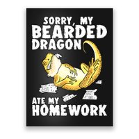 Funny Bearded Dragon Reptile Funny Lizard Bearded Dragon Poster