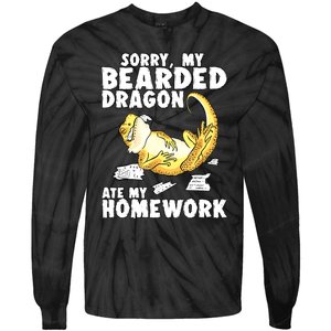 Funny Bearded Dragon Reptile Funny Lizard Bearded Dragon Tie-Dye Long Sleeve Shirt