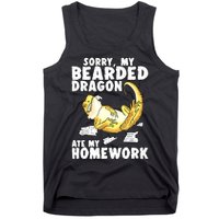 Funny Bearded Dragon Reptile Funny Lizard Bearded Dragon Tank Top