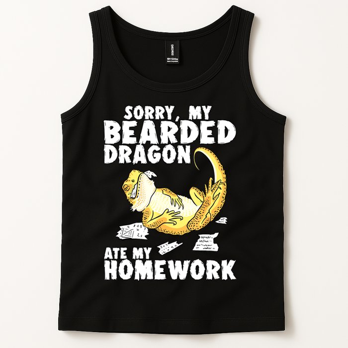 Funny Bearded Dragon Reptile Funny Lizard Bearded Dragon Tank Top