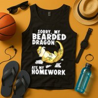 Funny Bearded Dragon Reptile Funny Lizard Bearded Dragon Tank Top