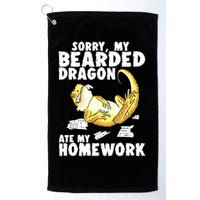 Funny Bearded Dragon Reptile Funny Lizard Bearded Dragon Golf Towel