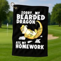 Funny Bearded Dragon Reptile Funny Lizard Bearded Dragon Golf Towel