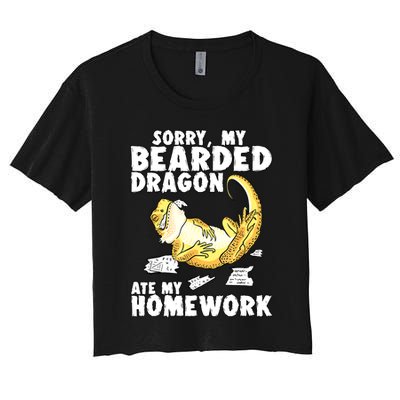 Funny Bearded Dragon Reptile Funny Lizard Bearded Dragon Crop Top