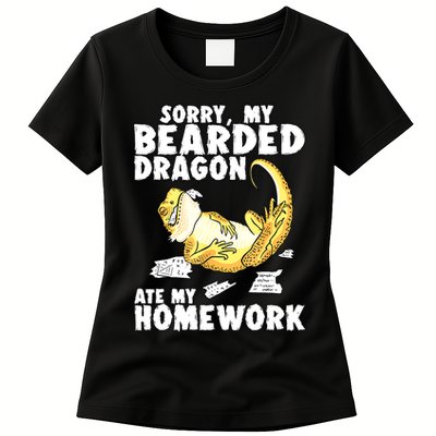 Funny Bearded Dragon Reptile Funny Lizard Bearded Dragon Womens T-Shirt