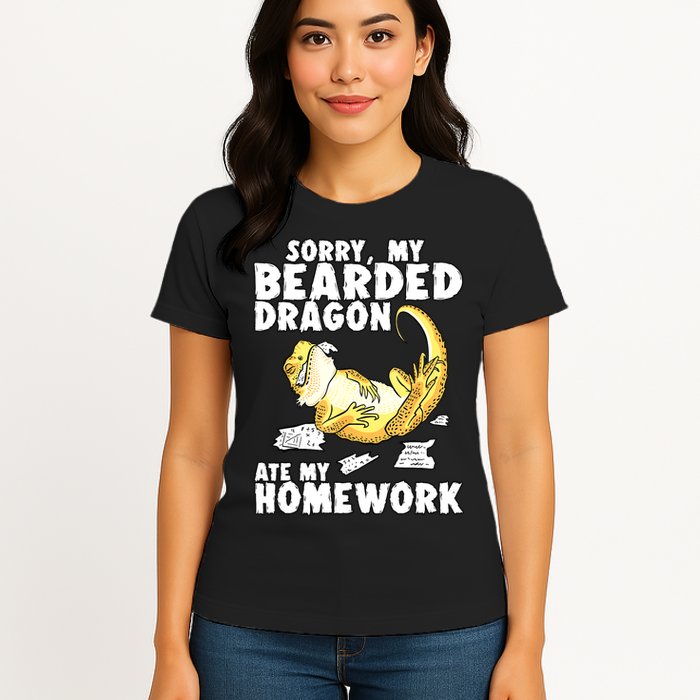 Funny Bearded Dragon Reptile Funny Lizard Bearded Dragon Womens T-Shirt