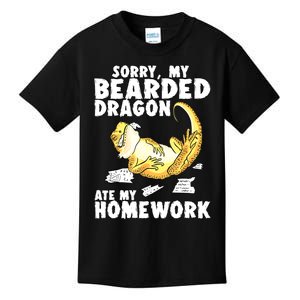 Funny Bearded Dragon Reptile Funny Lizard Bearded Dragon Kids T-Shirt