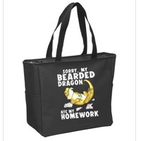 Funny Bearded Dragon Reptile Funny Lizard Bearded Dragon Zip Tote Bag