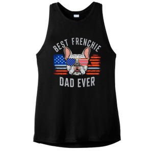 French Bulldog Dad Usa Lover 4th Of July Gift Ladies PosiCharge Tri-Blend Wicking Tank