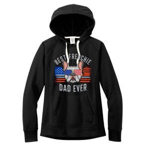 French Bulldog Dad Usa Lover 4th Of July Gift Women's Fleece Hoodie