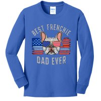 French Bulldog Dad Usa Lover 4th Of July Gift Kids Long Sleeve Shirt